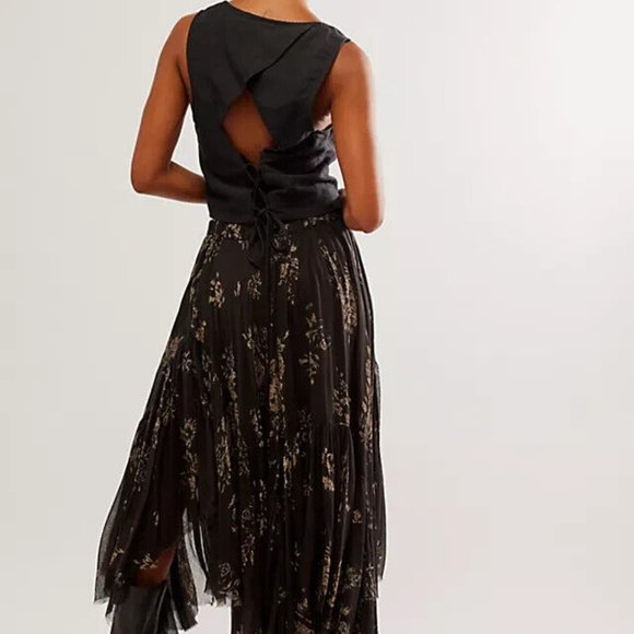 Free People Fp One Clover Printed Skirt Asymmetrical New XS,S & M - Picture 3 of 7